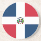 Dessous De Verre En Grès Drapeau de la République Dominicaine (Devant)