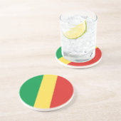 Dessous De Verre En Grès Drapeau de la République du Congo (Côté)