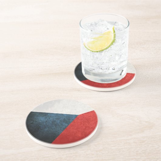 Dessous De Verre En Grès Drapeau de la République tchèque (Côté)