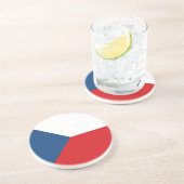 Dessous De Verre En Grès Drapeau de la République tchèque (Côté)