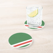 Dessous De Verre En Grès Drapeau de la République tchétchène d'Ichkeria (Côté)