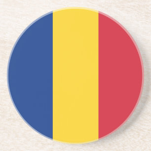 Dessous De Verre En Grès Drapeau de la Roumanie
