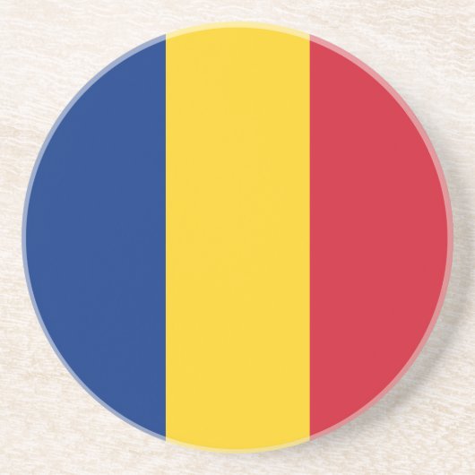 Dessous De Verre En Grès Drapeau de la Roumanie (Devant)