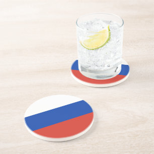 Dessous De Verre En Grès Drapeau de la Russie