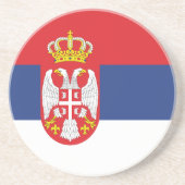 Dessous De Verre En Grès drapeau de la Serbie (Devant)