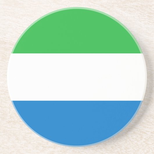 Dessous De Verre En Grès Drapeau de la Sierra Leone (Devant)
