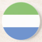 Dessous De Verre En Grès drapeau de la Sierra Leone (Devant)