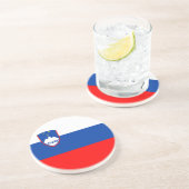 Dessous De Verre En Grès Drapeau de la Slovénie (Côté)