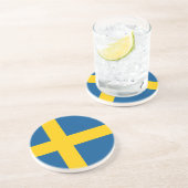 Dessous De Verre En Grès Drapeau de la Suède (Côté)