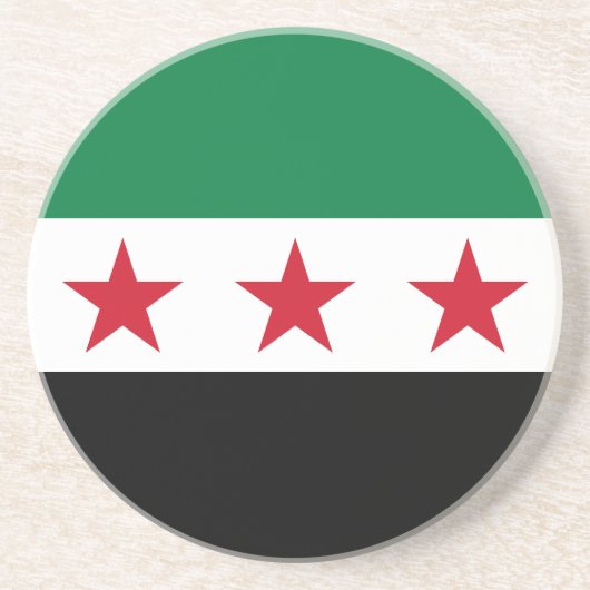 Dessous De Verre En Grès Drapeau de la Syrie (Devant)