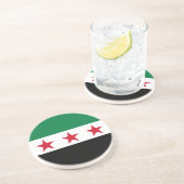 Dessous De Verre En Grès Drapeau de la Syrie (Côté)