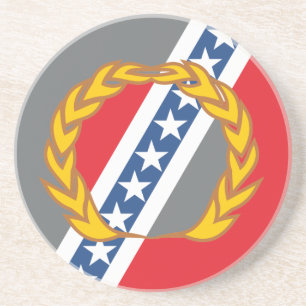 Dessous De Verre En Grès Drapeau de la ville de Montgomery