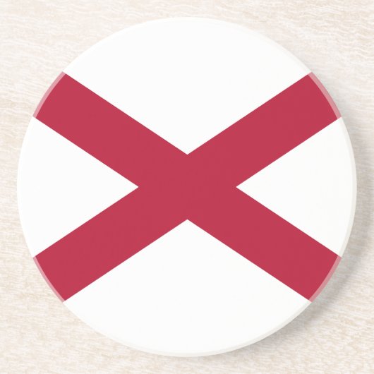 Dessous De Verre En Grès Drapeau de l'Alabama (Devant)