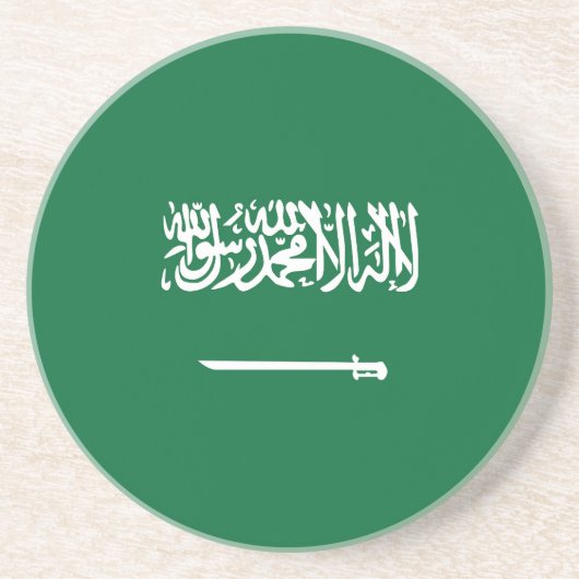 Dessous De Verre En Grès Drapeau de l'Arabie saoudite (Devant)