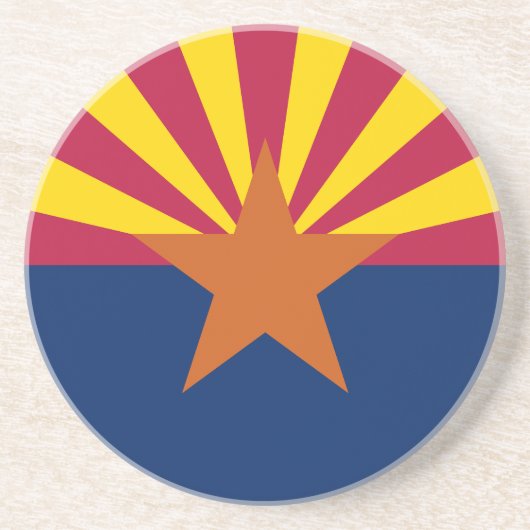 Dessous De Verre En Grès Drapeau de l'Arizona (Devant)