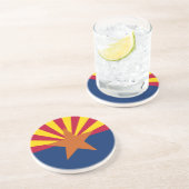 Dessous De Verre En Grès Drapeau de l'Arizona, l'Amérique The Copper State (Côté)