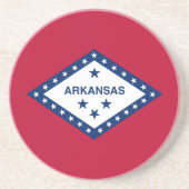 Dessous De Verre En Grès Drapeau de l'Arkansas (Devant)