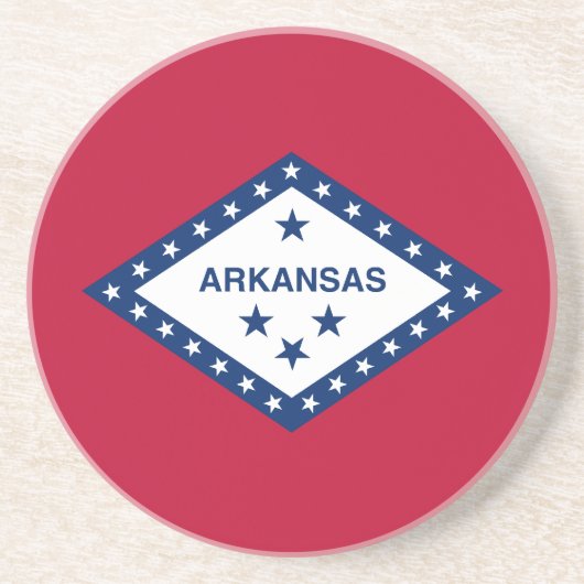Dessous De Verre En Grès Drapeau de l'Arkansas (Devant)