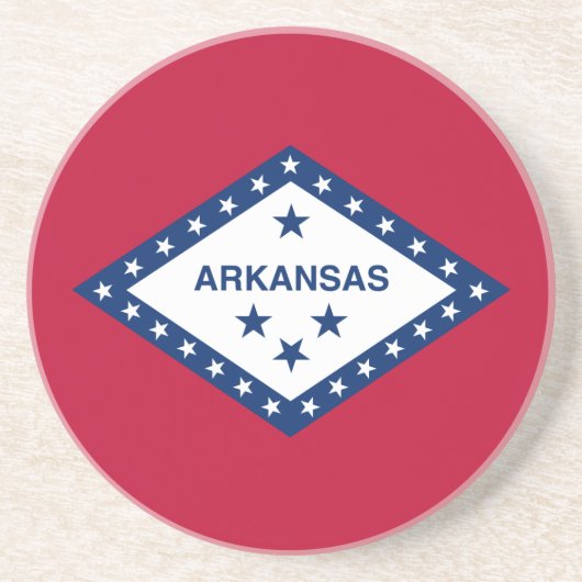 Dessous De Verre En Grès Drapeau de l'Arkansas (Devant)