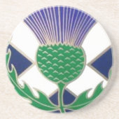 Dessous De Verre En Grès Drapeau de l'Ecosse et de chardon (Devant)