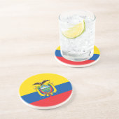 Dessous De Verre En Grès Drapeau de l'Équateur (Côté)