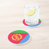 Dessous De Verre En Grès Drapeau de l'Érythrée (Côté)