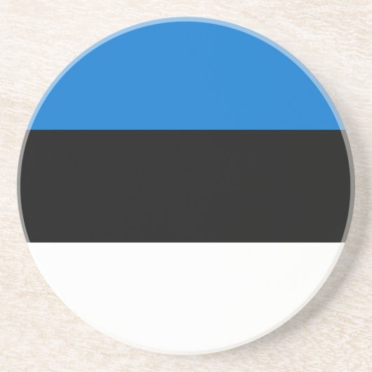 Dessous De Verre En Grès Drapeau de l'Estonie (Devant)