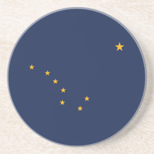 Dessous De Verre En Grès Drapeau de l'État d'Alaska