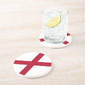 Dessous De Verre En Grès Drapeau de l'État de l'Alabama (Côté)