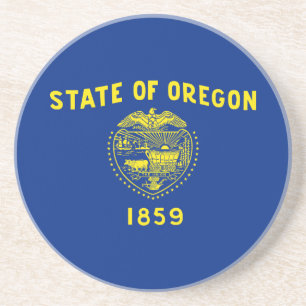 Dessous De Verre En Grès Drapeau de l'État de l'Oregon