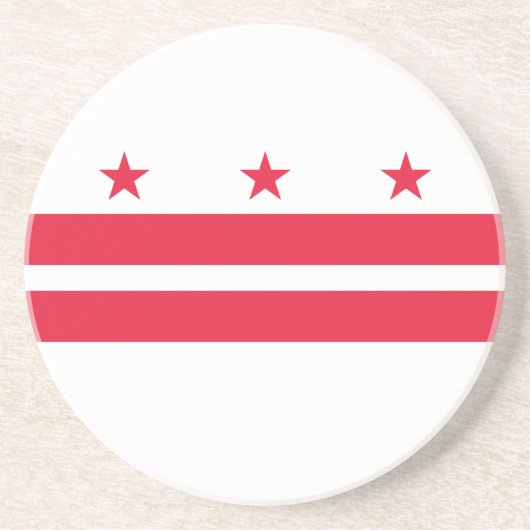 Dessous De Verre En Grès Drapeau de l'État de Washington DC (Devant)