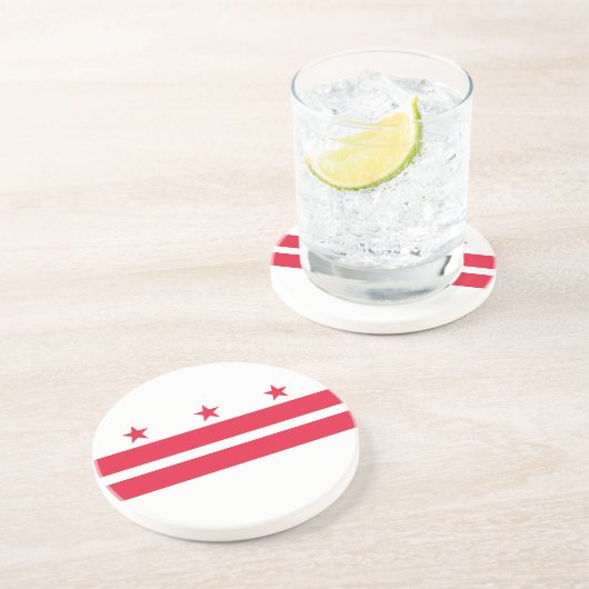 Dessous De Verre En Grès Drapeau de l'État de Washington DC (Côté)