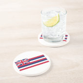 Dessous De Verre En Grès Drapeau de l'État d'Hawaii (Côté)