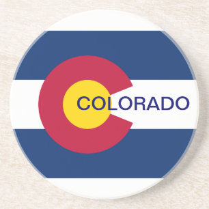 Dessous De Verre En Grès Drapeau de l'État du Colorado