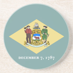 Dessous De Verre En Grès Drapeau de l'État du Delaware