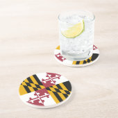 Dessous De Verre En Grès Drapeau de l'État du Maryland (Côté)