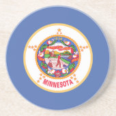 Dessous De Verre En Grès Drapeau de l'État du Minnesota (Devant)