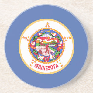 Dessous De Verre En Grès Drapeau de l'État du Minnesota