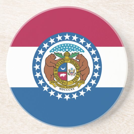 Dessous De Verre En Grès Drapeau de l'État du Missouri (Devant)