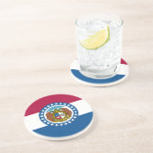 Dessous De Verre En Grès Drapeau de l'État du Missouri (Côté)