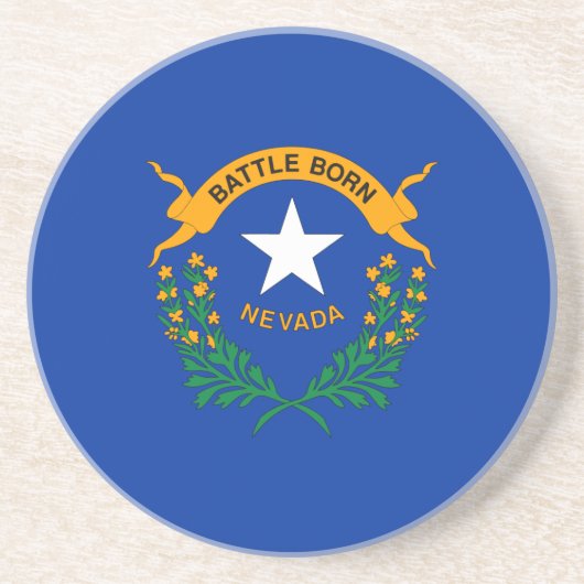 Dessous De Verre En Grès Drapeau de l'État du Nevada (Devant)