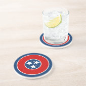 Dessous De Verre En Grès Drapeau de l'État du Tennessee (Côté)