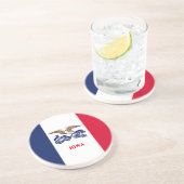 Dessous De Verre En Grès Drapeau de l'Iowa (Côté)