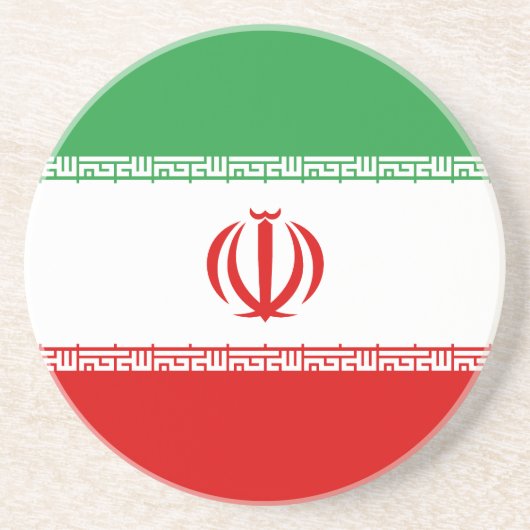 Dessous De Verre En Grès Drapeau de l'Iran (Devant)
