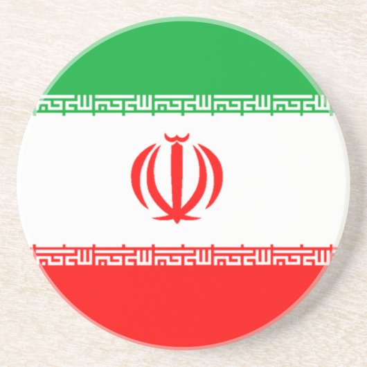 Dessous De Verre En Grès Drapeau de l'Iran (Devant)