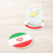 Dessous De Verre En Grès Drapeau de l'Iran (Côté)