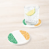 Dessous De Verre En Grès Drapeau de l'Irlande Shamrock (Côté)