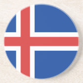 Dessous De Verre En Grès Drapeau de l'Islande (Devant)