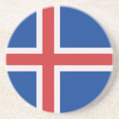 Dessous De Verre En Grès Drapeau de l'Islande (Devant)