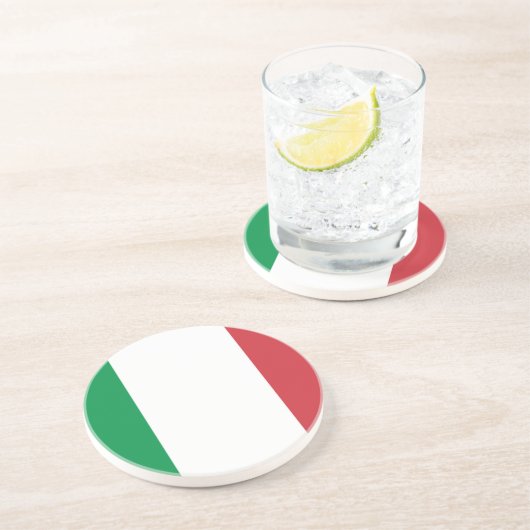 Dessous De Verre En Grès Drapeau de l'Italie (Côté)